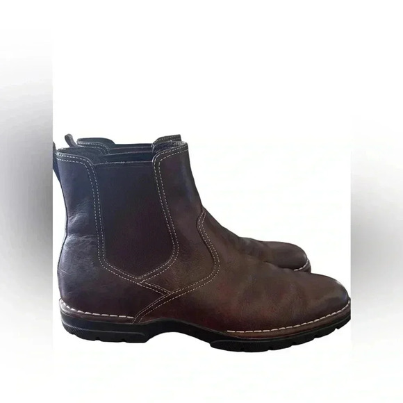 Cole Haan Brown Leather Chelsea Ankle Boot Mens Size 10M Pull On Casual Nikeair - Picture 2 of 11
